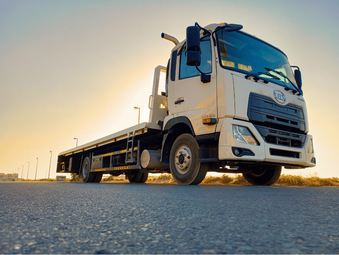 Animated GIF of heavy duty commercial truck recovery operation